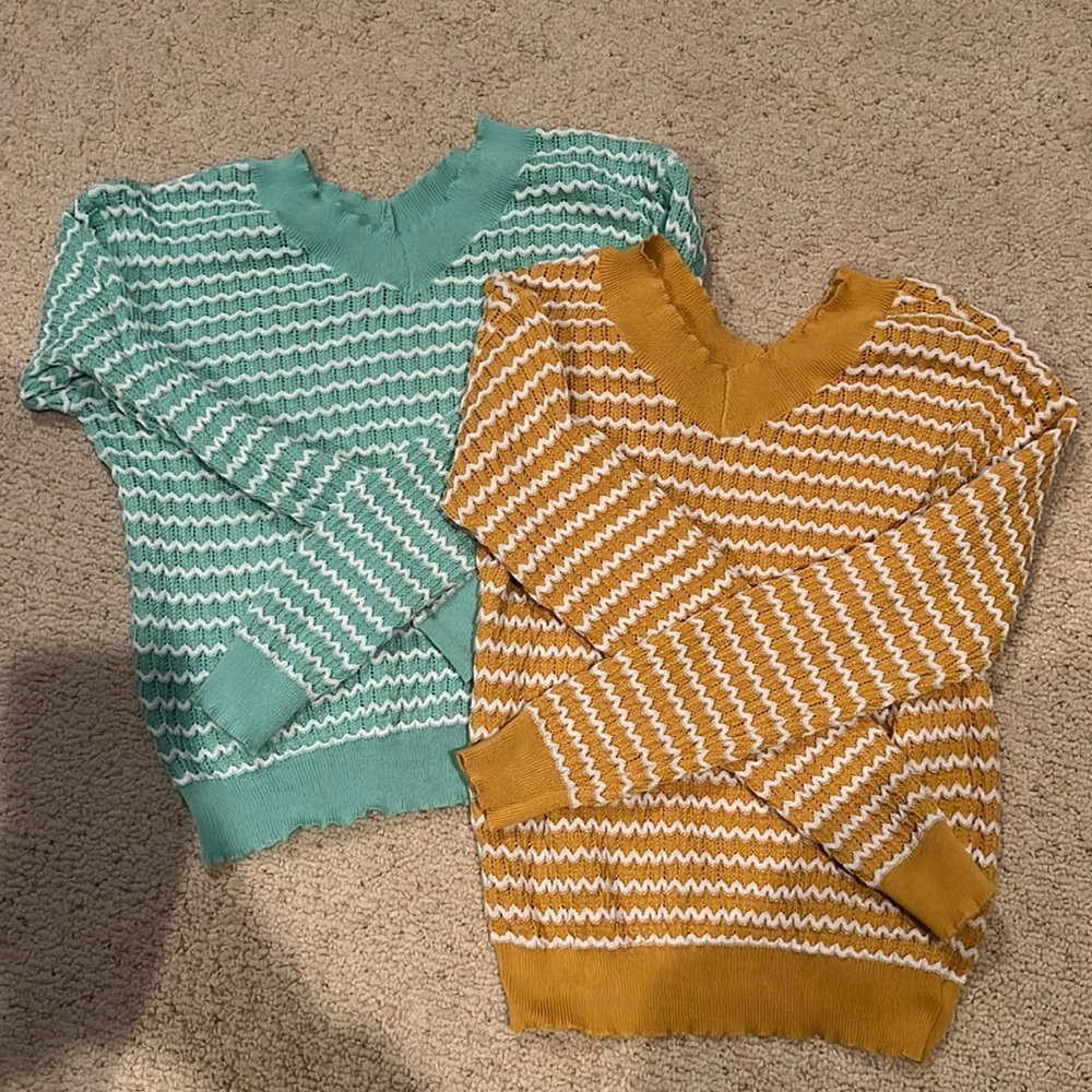(2) Light Weight Sweaters
